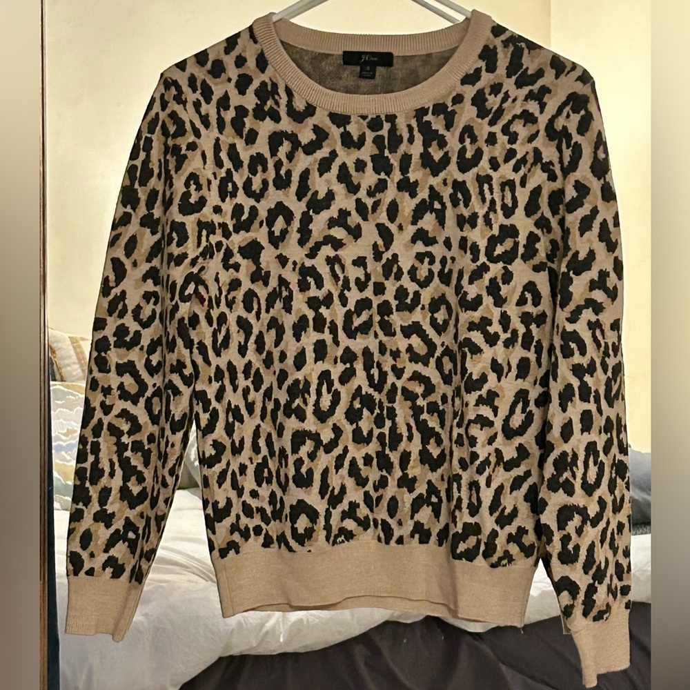 J. Crew 100% merino wool Animal Print Sweater - size small